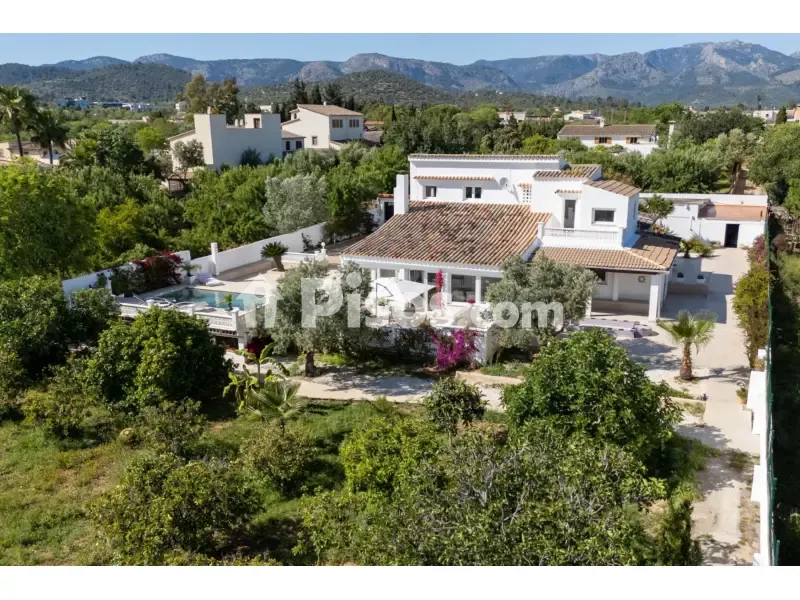 Aerial - Family House with Pool in Son Espanyol