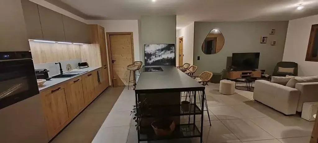 Köök - Luxury Flat with Mountain View in Châtel