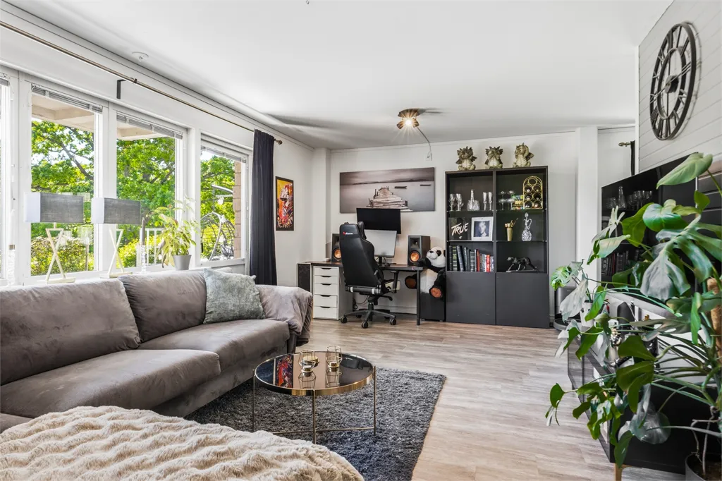 Séjour - Modern Flat with South-West Terrace in Munkhagsgatan