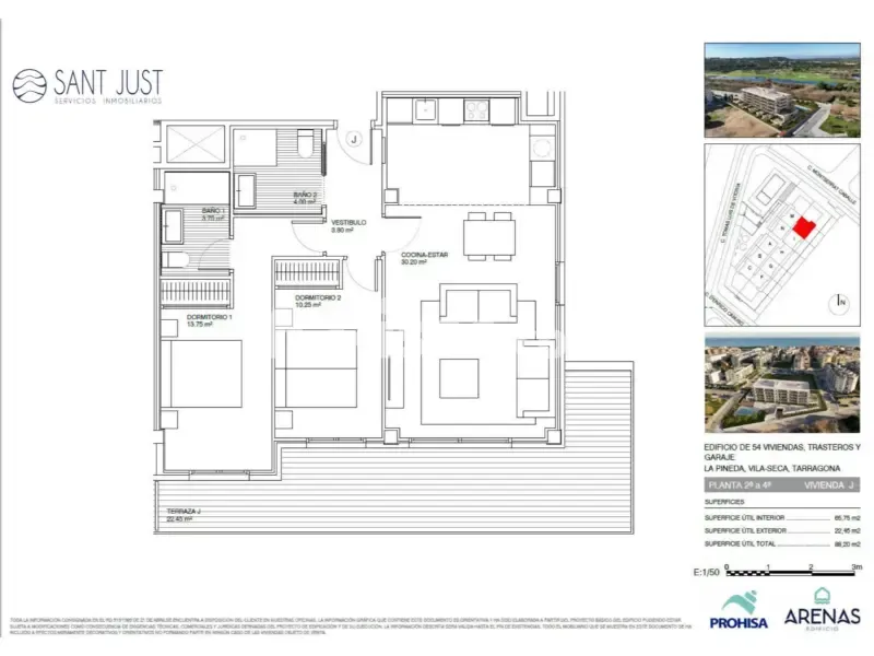 Plaan - New Flat with Terrace in Vila-seca