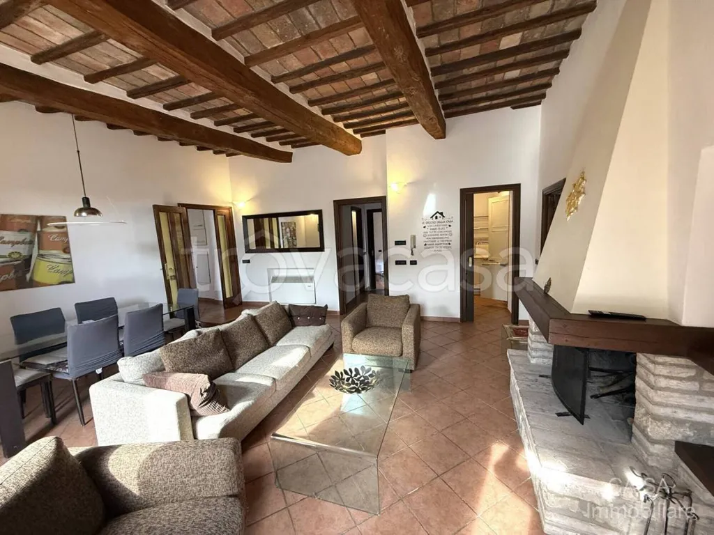Soggiorno - Rustic Apartment with Terrace in Monte Castello di Vibio