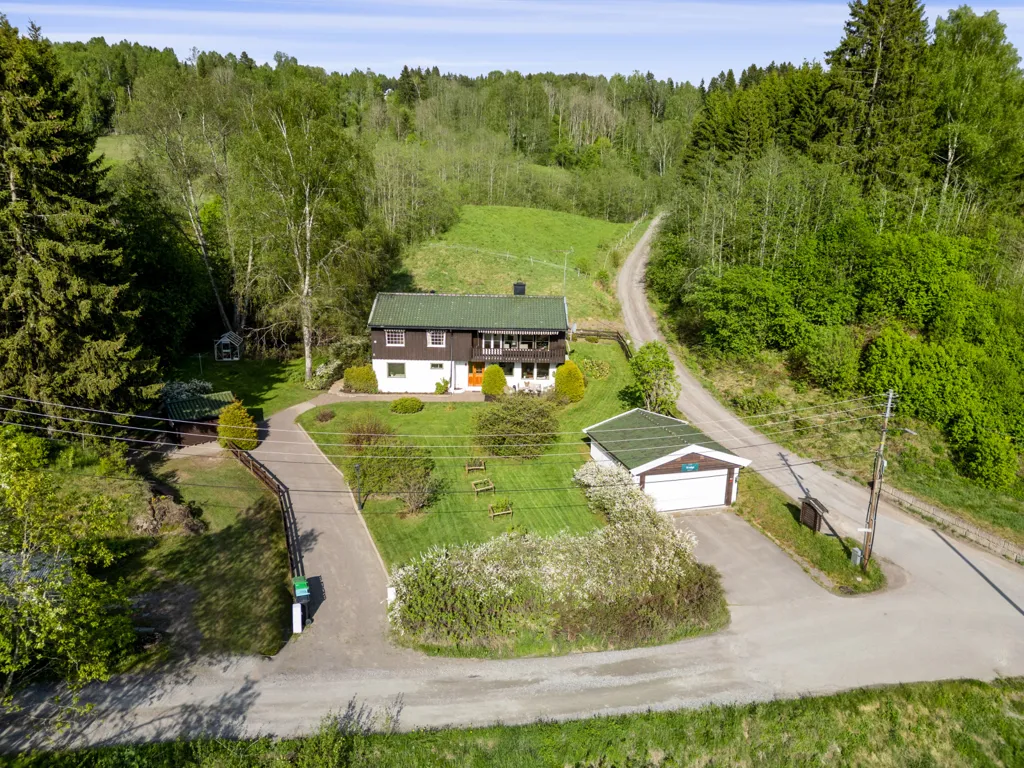 Vue aérienne - Detached House with Double Garage in Nittedal