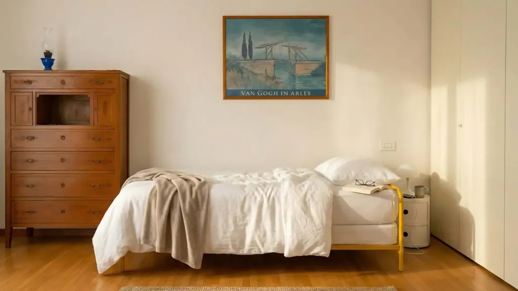 Bedrooms - Studio Apartment with Balcony in Milan