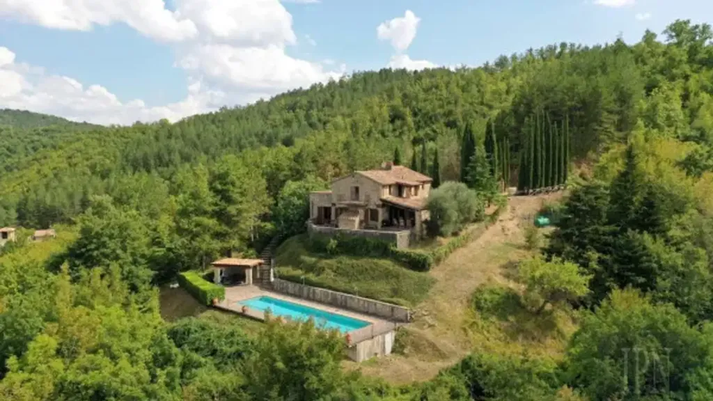 Vue aérienne - Country House with Pool in Pietralunga, Umbria
