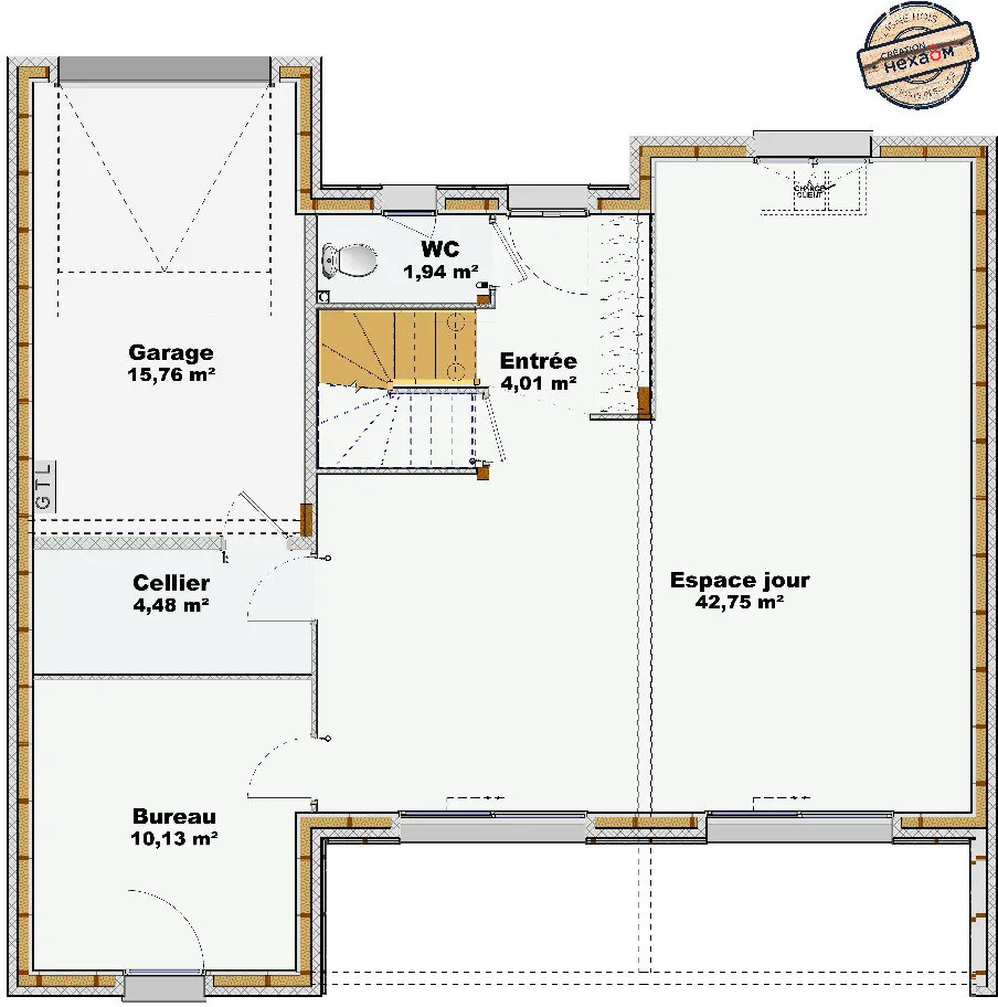 Plan - Villa Contemporaine à Construire à Roscoff