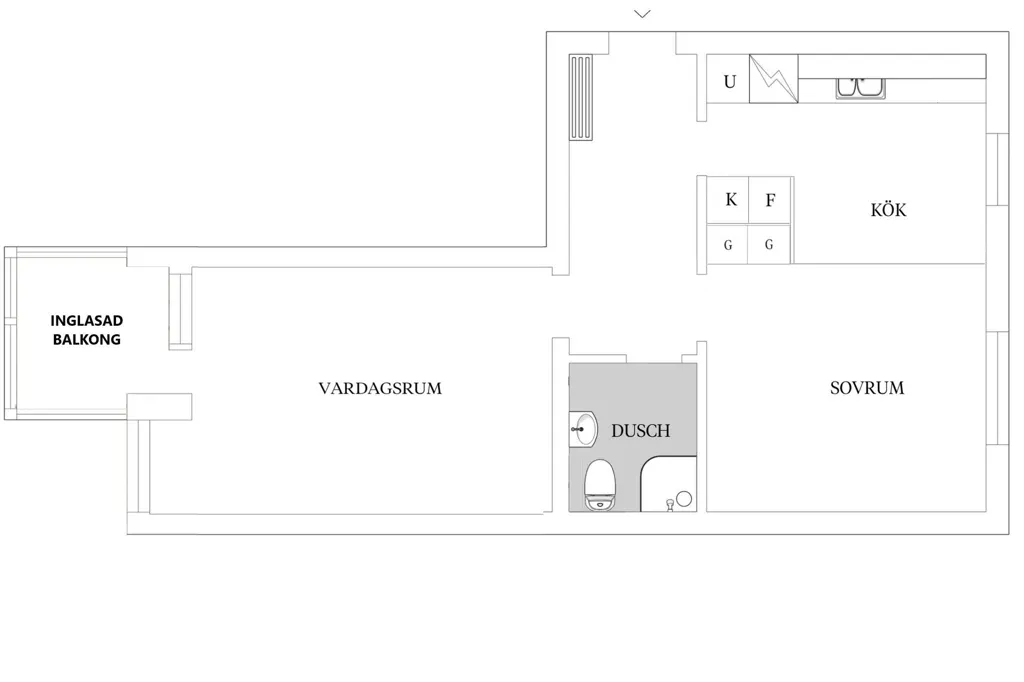 Appartement 2 pièces à Kalmar kommun
