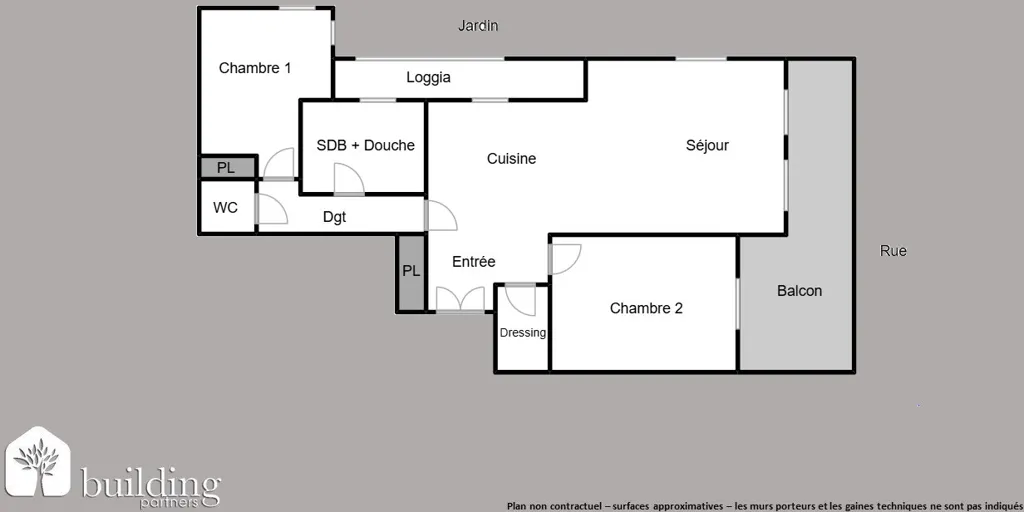 Planimetria - Seine-Facing Apartment with Balcony in Paris