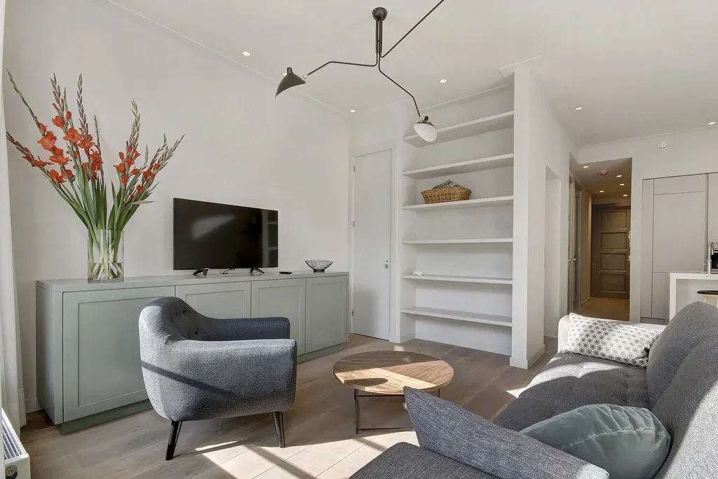 Séjour - Renovated Apartment with Terrace in Amsterdam