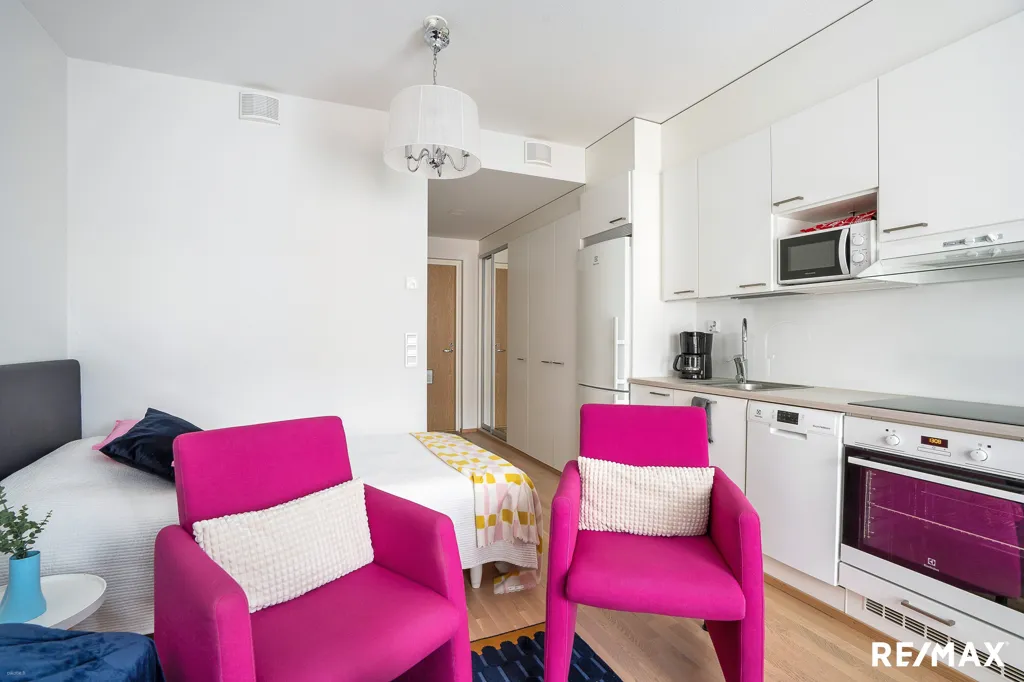 Living Room - Modern Studio with French Balcony in Logomo Area