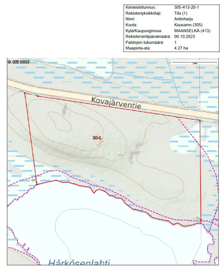 Unbuilt Plot with Lakefront in Kuusamo