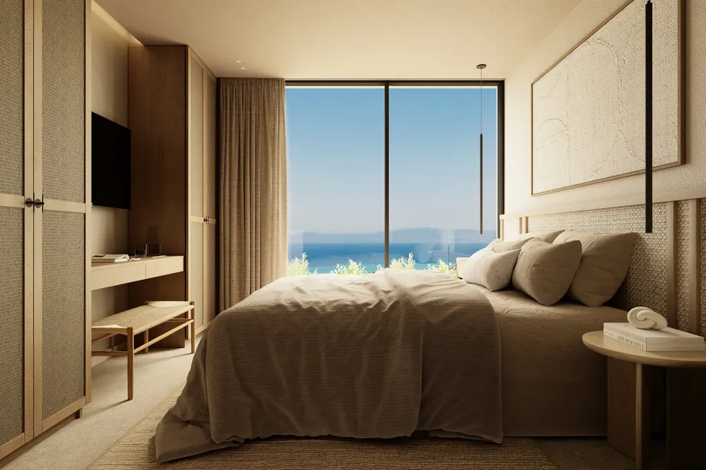Bedrooms - Luxury Villa with Private Pool in Hanioti