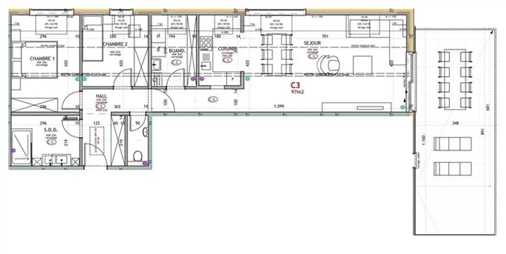 Floor Plan - Flat with Garden View in Mettet Centre