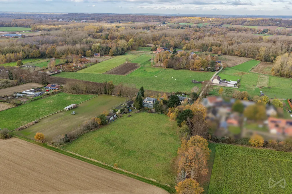 Õhuvaade - Detached Home Plot with Open Views in Holsbeek