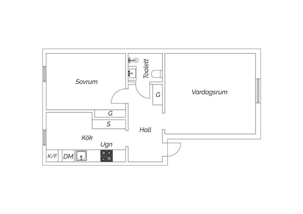 Plan - Modern Flats with Park in Gothenburg
