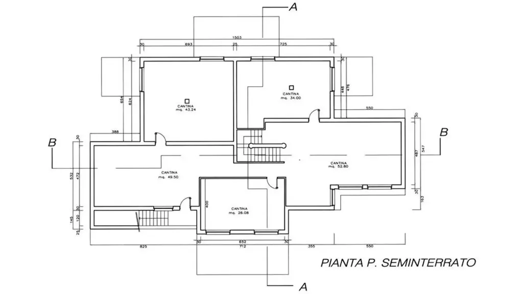 Plan - Unfinished Villa with Large Plot in Forte Dei Marmi