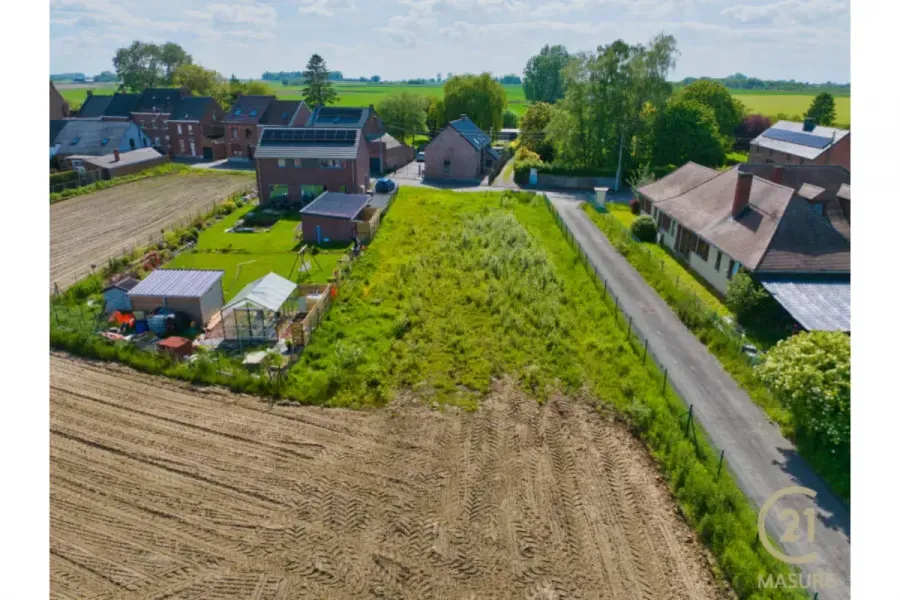 Vue aérienne - Terrain à Bâtir avec Permis à Neufvilles