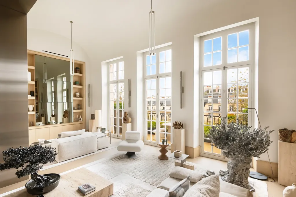 Séjour - Penthouse Art Déco avec Terrasses à Paris 17ème