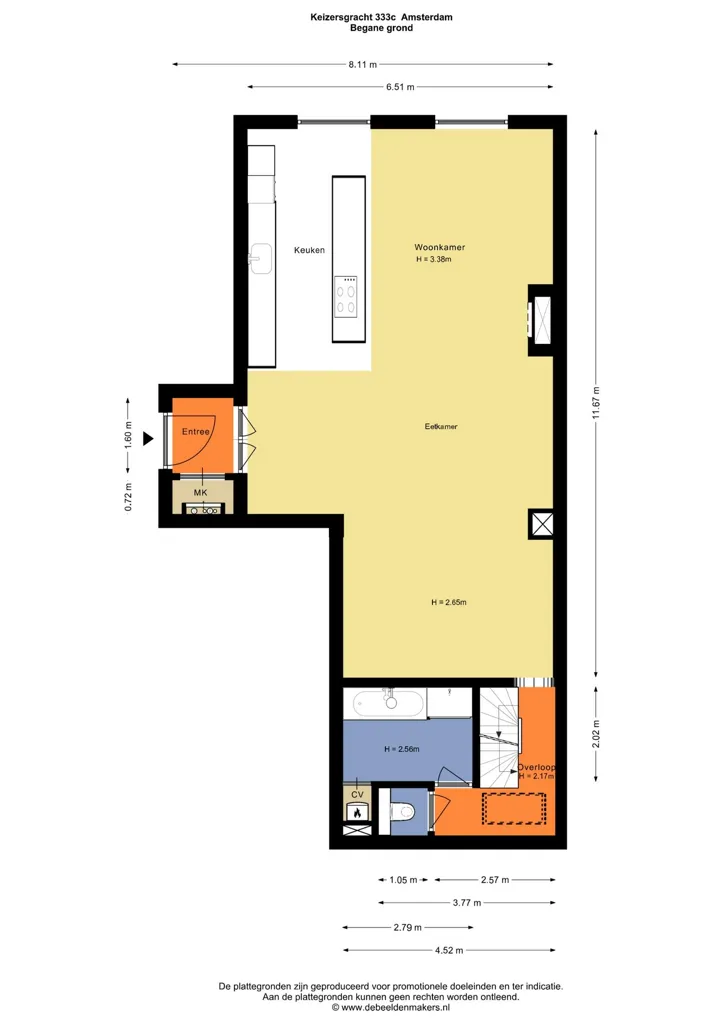 Planimetria - Listed Canal House with Terrace in Amsterdam