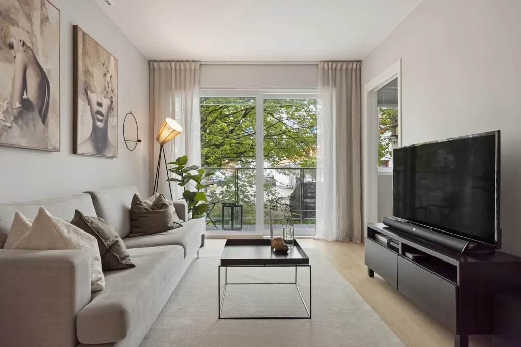 Séjour - Modern Apartment with Lift in Trondheim