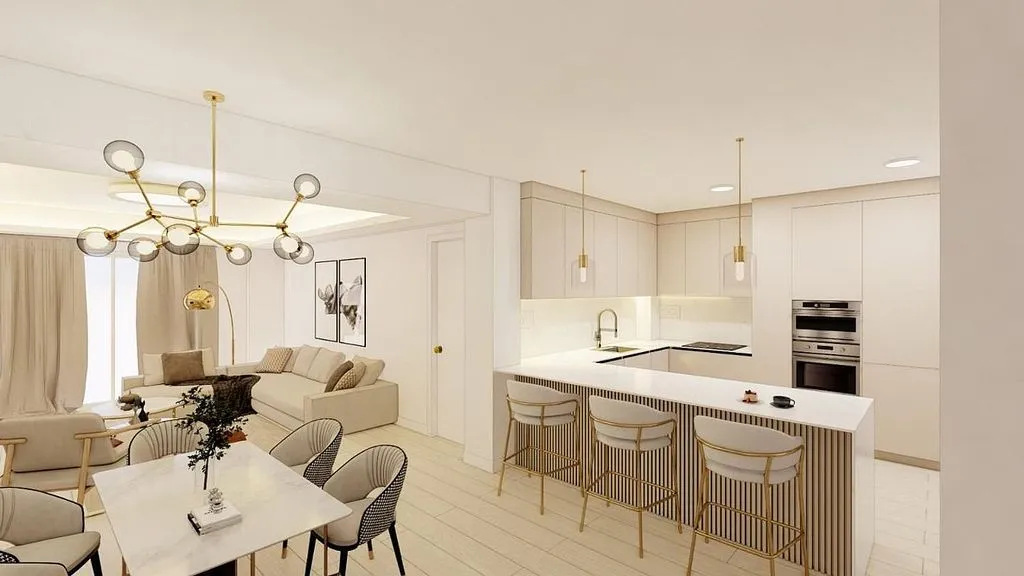 Köök - Apartment with City View in Guindalera, Salamanca