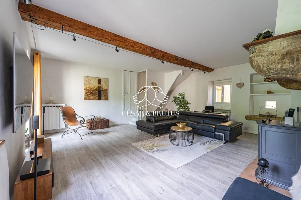 Living Room - Rearranged House with Pool in Saint-Chef