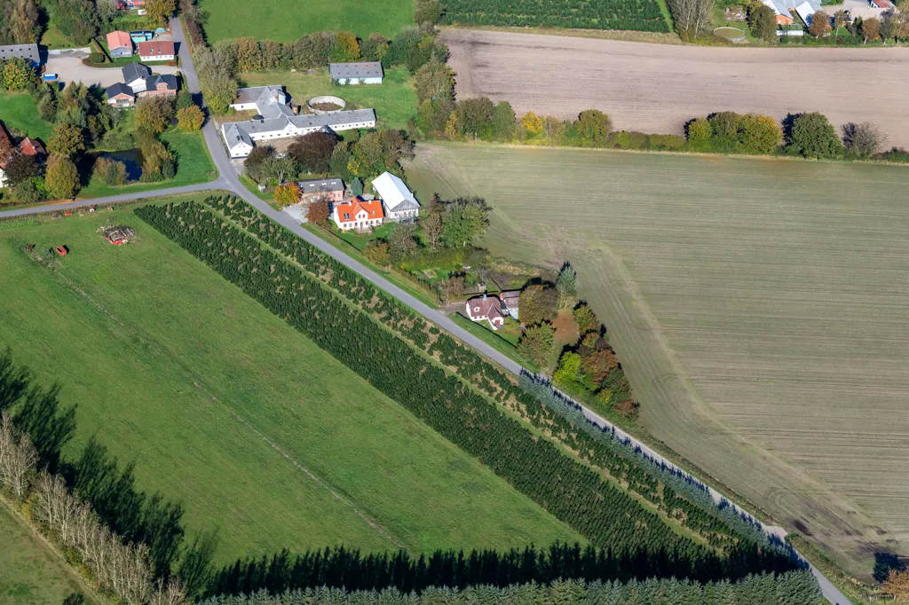 Vista aerea - Villa with Fireplace in Uldal, Vojens