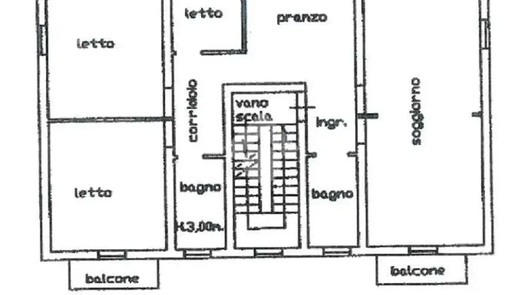 Plaan - Rearranged Apartment with Balcony in Sutri