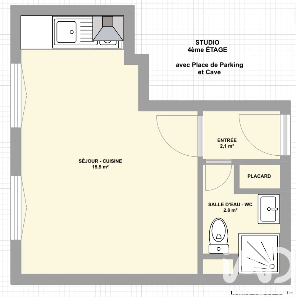 Plaan - 1-Bed Flat with Lift in Haute-Vienne