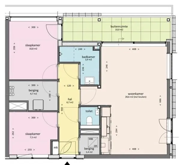 Plan - New Build Apartment with Balcony in Amsterdam