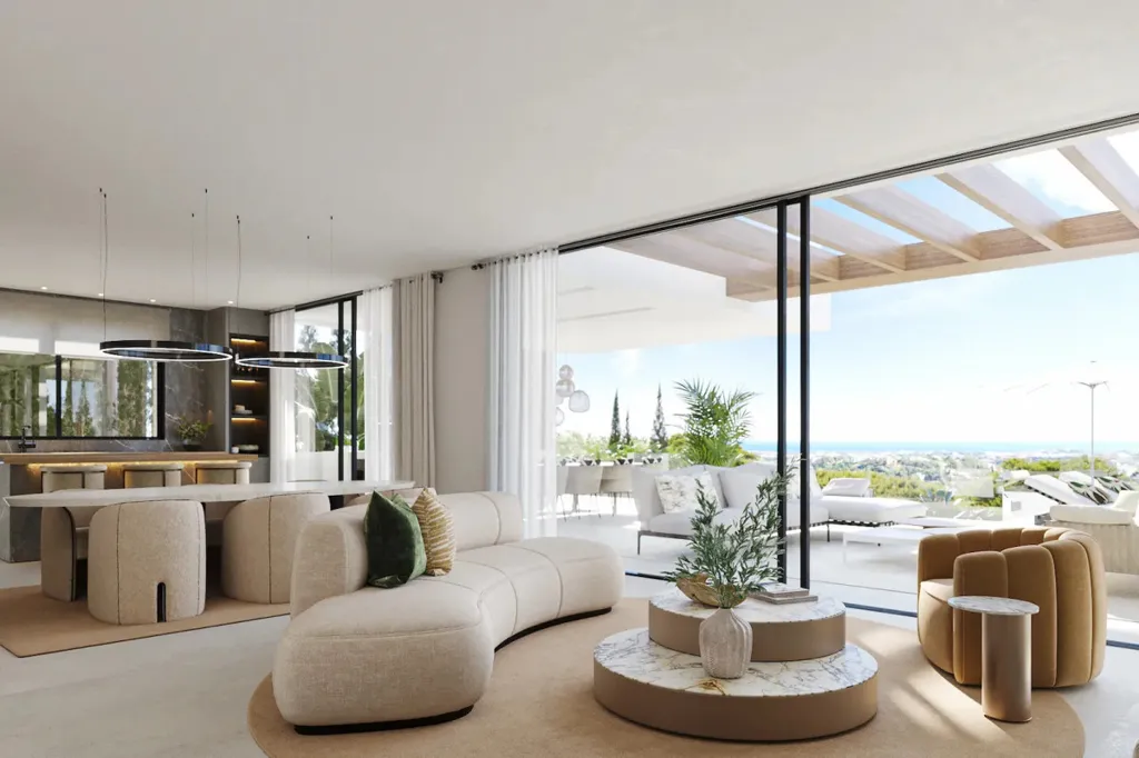 Soggiorno - Luxury Villa with Panoramic Views in Estepona