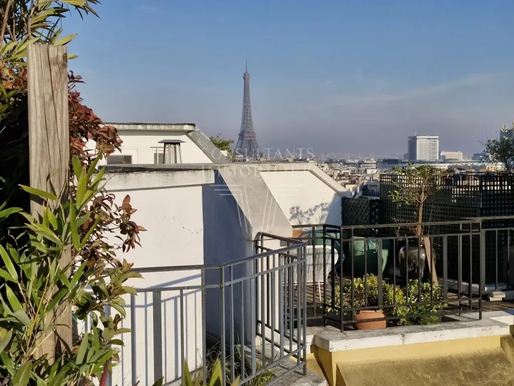 Terrasse - Appartement 2 pièces à Paris 16ème