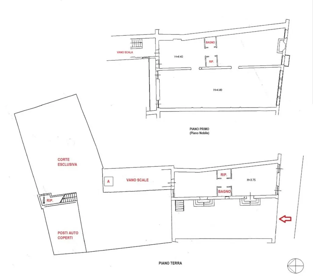 Plan - Historic Office with Elevator in Vicenza