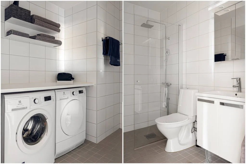 Salles de bain - Apartment with Balcony in Arenastaden