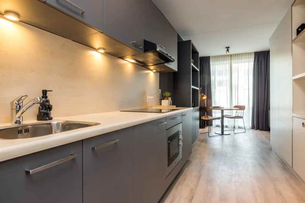 Cuisine - Appartement with Binnentuin in Delft