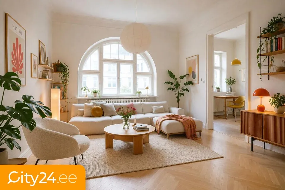 Soggiorno - Four-Bedroom Apartment in Historic Building, Riga Centre