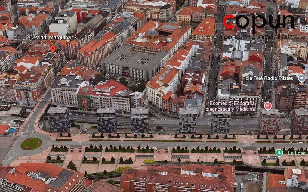 Aerial - Apartment with Terrace in Oviedo Centre