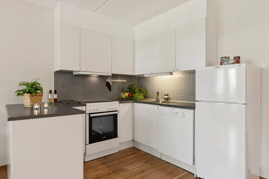 Köök - 3-Bedroom Apartment with Balcony in Hagan