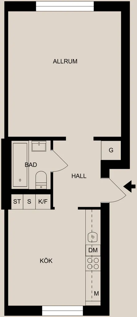 Plan - Apartment with City Proximity in Norrköping