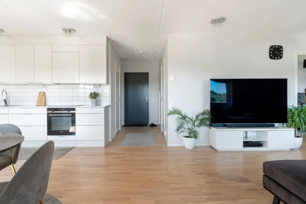 Séjour - Modern 4-Bed Flat with Glass Balcony in Lund