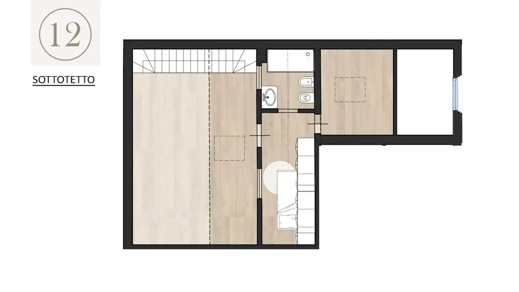 Floor Plan - Newly Constructed Apartment with Terrace in Florence