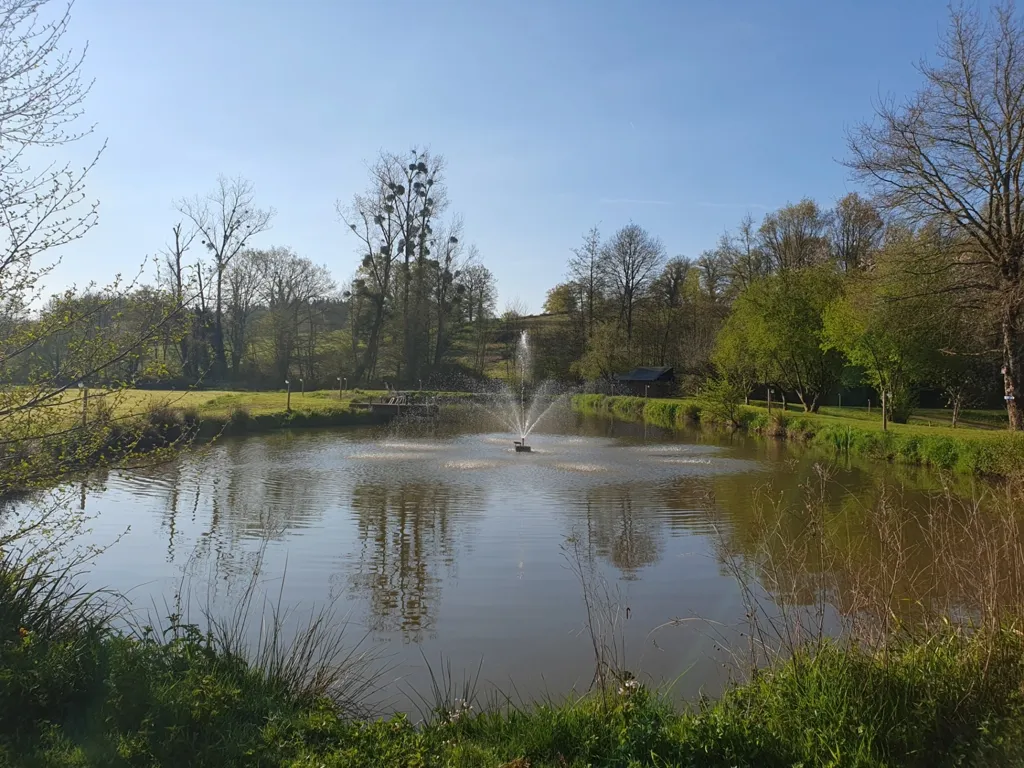 Jardin - Moulin Rénové avec Piscine et Terrain à la Campagne