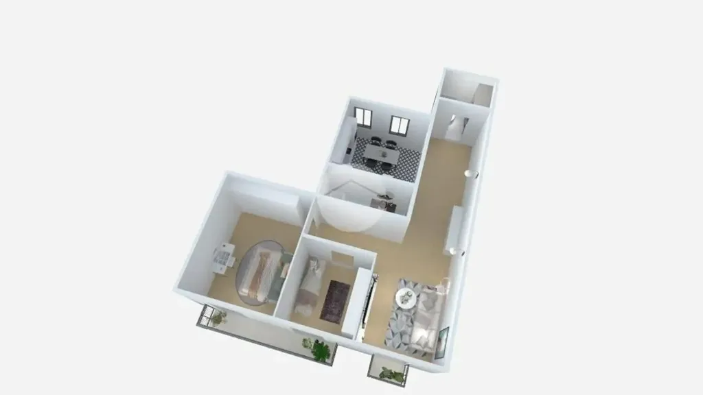 Planimetria - Rearranged Apartment with Balcony in Naples