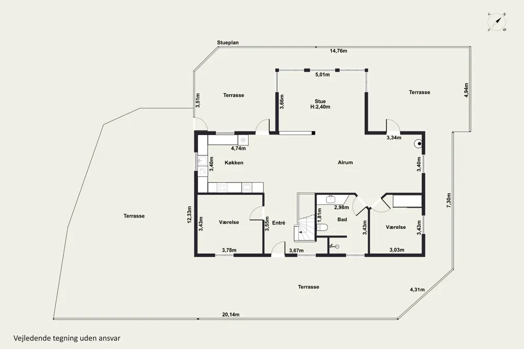 Plan - Detached Villa with Garden in Fårevejle