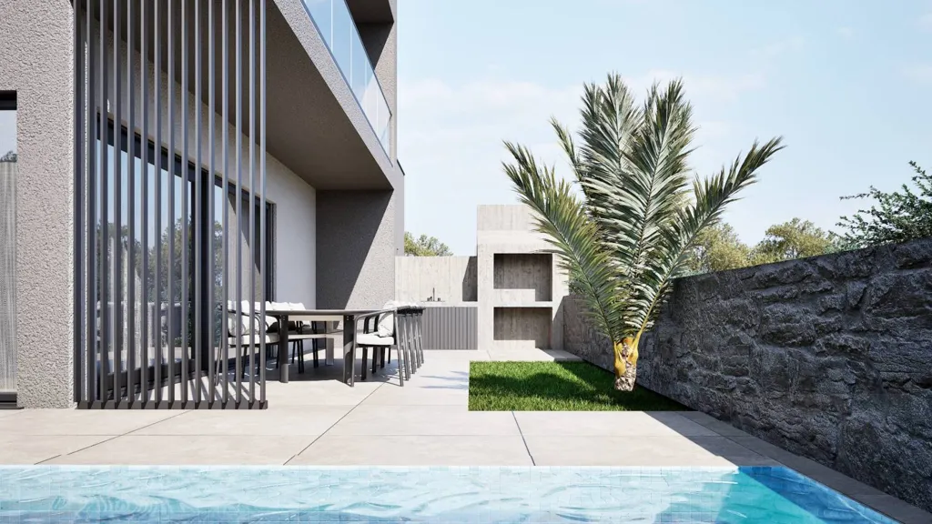 Piscina - Four-Bedroom Duplex with Sea View in Vodice
