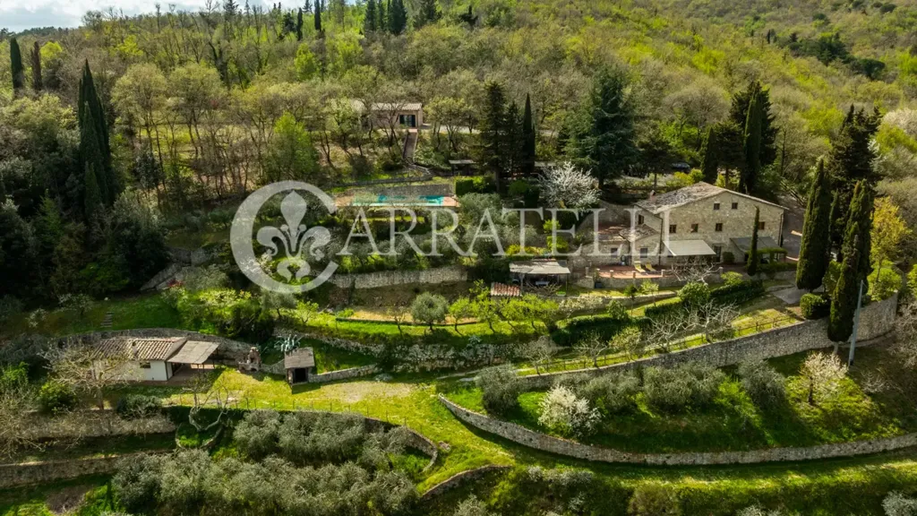 Vue aérienne - Rustic Property with Pool in Sarteano