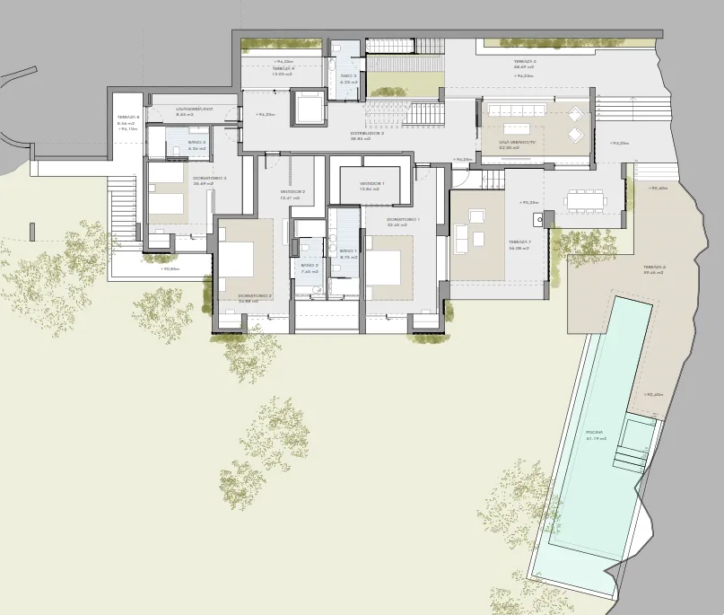 Plan - Modern Villa with Mountain Views in El Madroñal