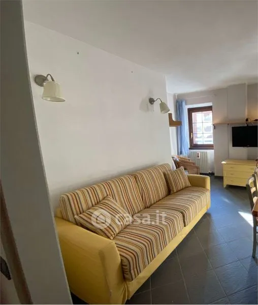 Living Room - Chalet Apartment with Panoramic Balcony in Valfurva