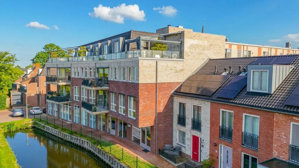 Vue aérienne - Modern Apartment with Balcony in Zevenhuizen