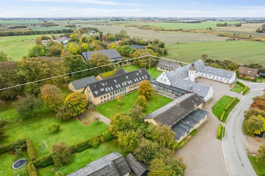 Vue aérienne - Educational Facility with Sports Hall in Blidstrup