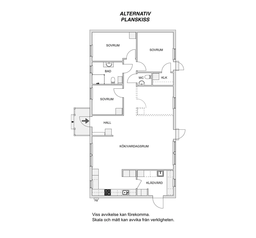 Plaan - 1-Storey Villa with Pool in Mjöhult